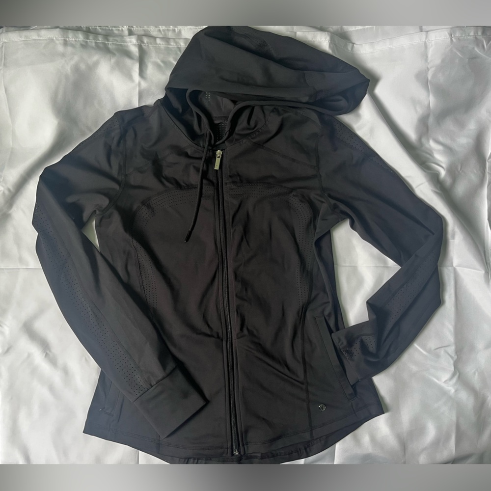 BuffBunny Lit Laser Cut Black Hooded Jacket